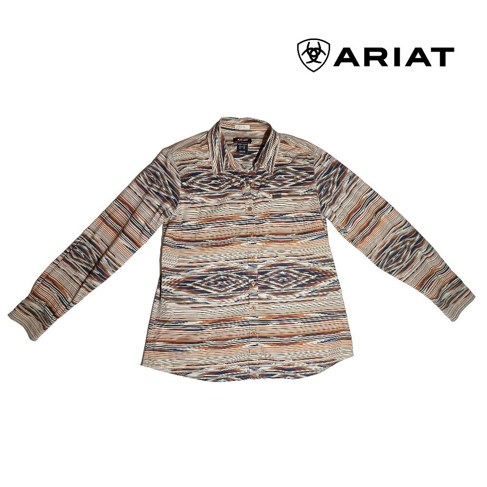 Ariat Women's Kirby Sunset Saltillo Long Sleeve Button Down Stretch Shirt XL